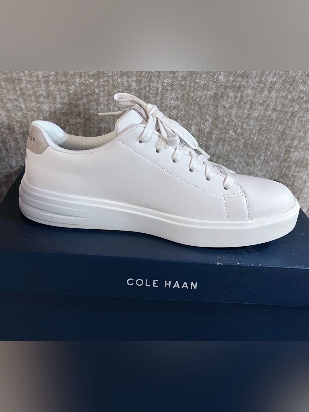 NWT Cole Haan White Leather Platform Lace-Up Sneaker